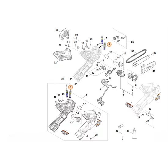 STIHL  Wskazówka ostrzegawcza GA04 967 7501